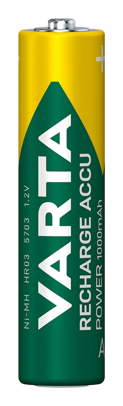 Varta Battery Rechargeable HR03 Aaa 1000MAH BLISTER*4 — image 1