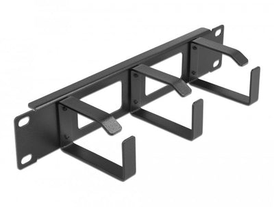 Delock Panel Gestión Cables 10 With Abertura And 3 Ganchos 1U Black — image 1