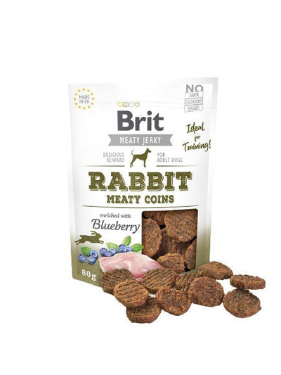 Brit Jerky Rabbit Meaty Coins Conejo Golosina Perros 80G — image 1