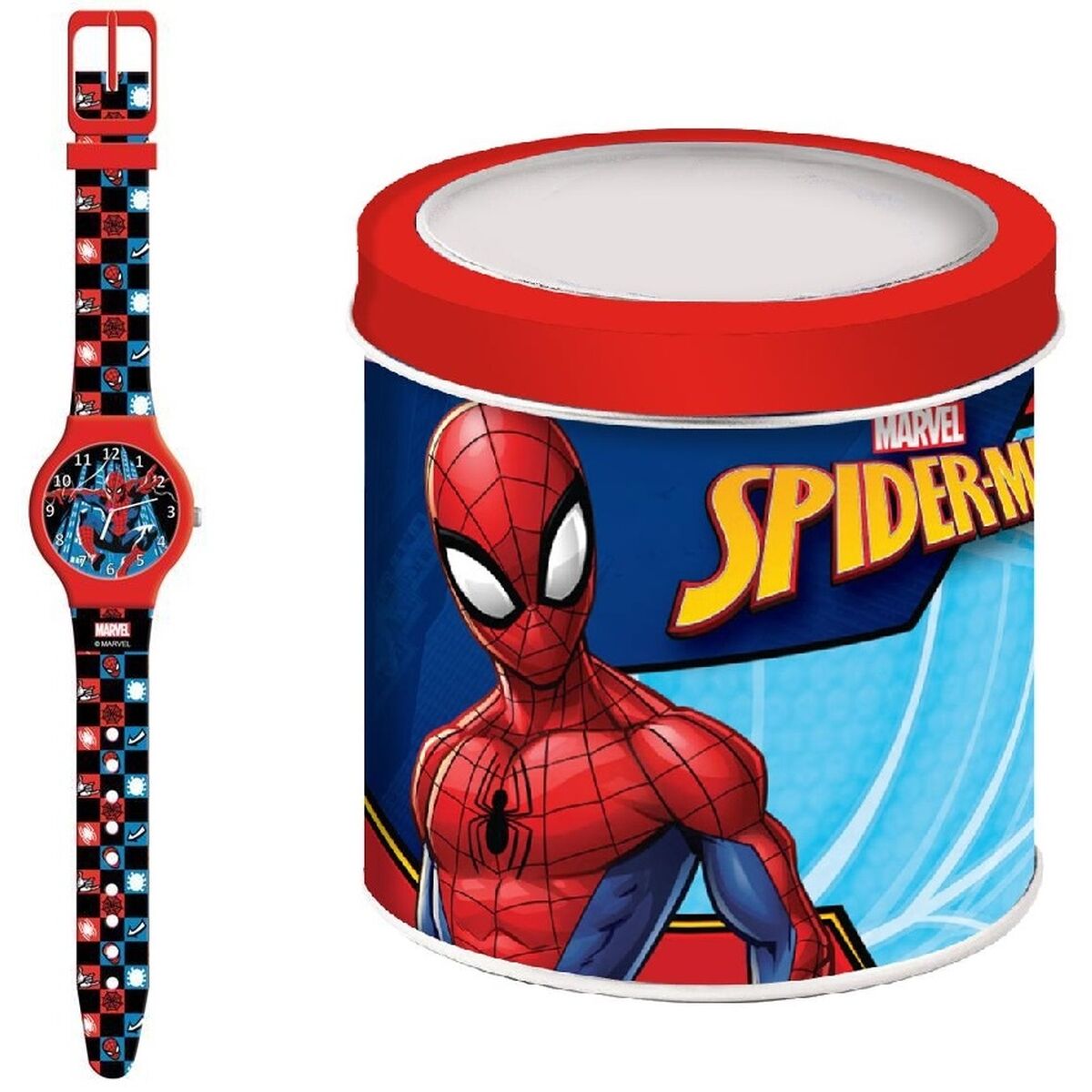 Spider-Man Infant's Watch Spider-Man Spiderman - Tin Watch (Ø 33 Mm)