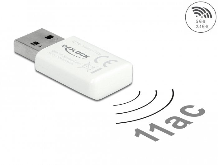 Delock USB 3.0 Dualband WLAN AC a B G N Micro Stick 867 + 300Mbps