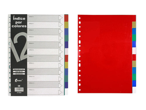 Bismark Pack 12 Separadores - Size A4 - Extragruesos - Fabricado Propileno - Colours Surtidos — image 1