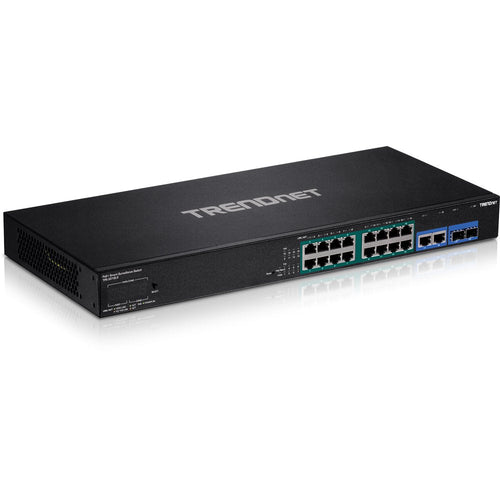 Trendnet TPE-3018LS Switch Gestionado Gigabit Ethernet (10/100/1000) Black 1U Energía Sobre Ethernet (PoE) — image 1