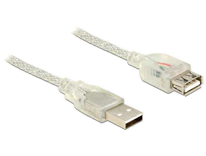 Delock 83884 USB Cable 2.0A/a M/H 3M Transparent