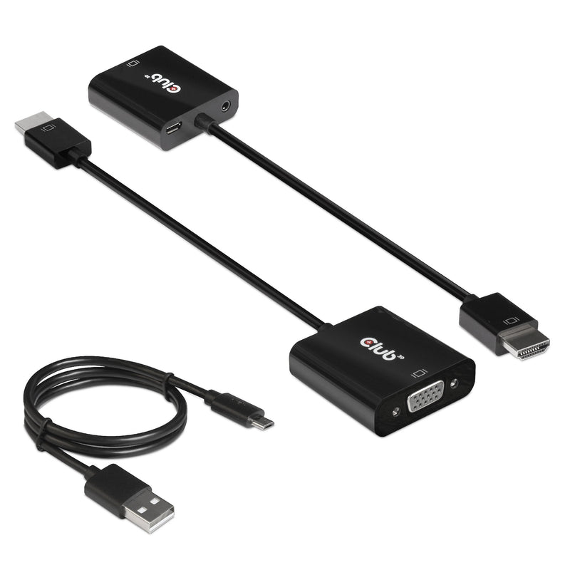 Adapter CLUB3D HDMI 1.4A VGA (m / F), Activo With Audio