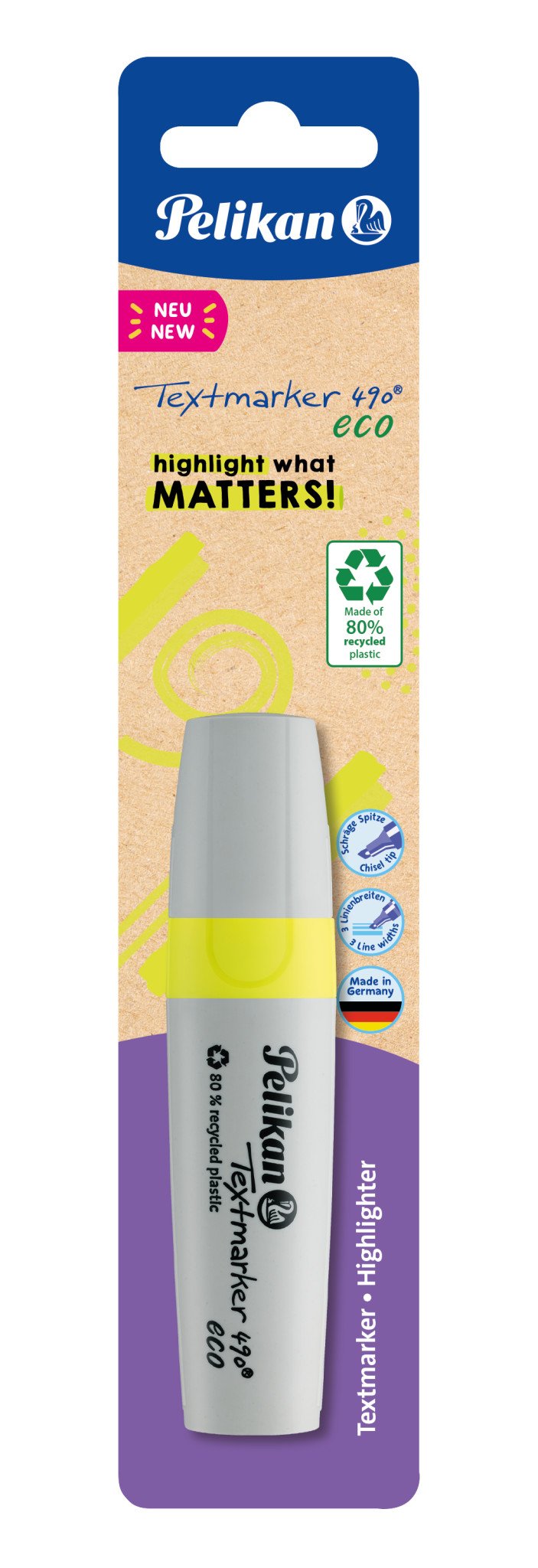 Pelikan Textmarker 490 Eco 1 Piece Neon-amarillo