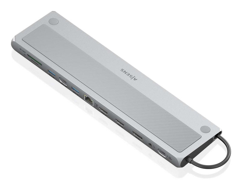 Aisens Docking USB Type-c ASUC-12P020-GR 2x HDMI 3x USB 1x USB Type-c 1x RJ45 1x DISPLAYPORT 1XLECTOR Cards 1x