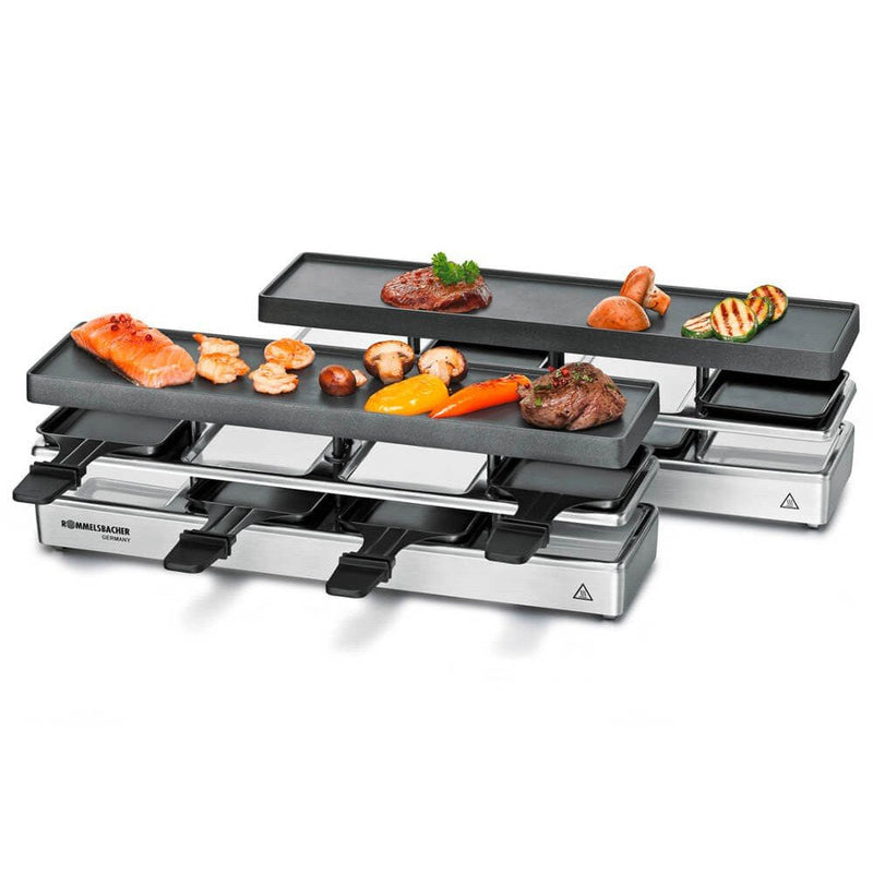 Rommelsbacher Raclette Fun 4 + 4 Rc 1600, Plateada Rc 1600