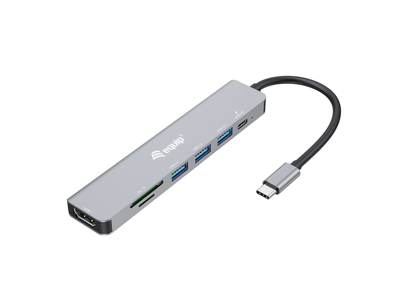 Equip Dock Usb-c-hdmi, 3x USB 3.0, 100W Pd, SD TF Black