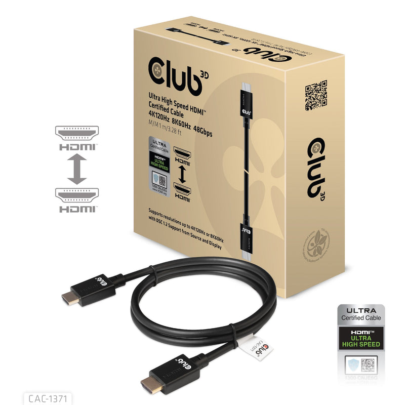 HDMI Cable Ultra High Speed 10K 120HZ 48Gbps 1M.