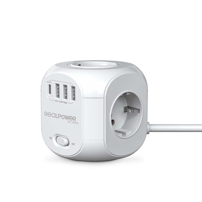Realpower Powerbox 431 Base Múltiple 1,8M 4 Salidas AC Indoor White — image 1