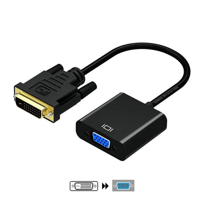 Aisens Converter DVI-d a VGA - 24+1/M-HDB15/H - 10CM - Black — image 1