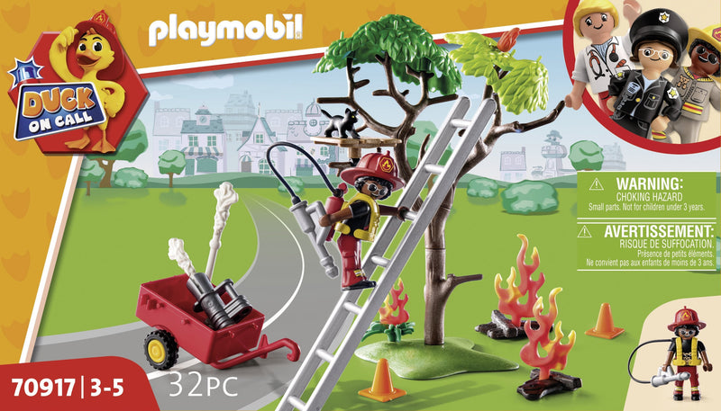 Playmobil 70917 Duck On Call Accion Rescate Bomberos Rescata Gato!