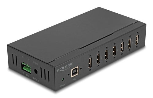 Industrial Hub 7 X USB 2.0 Type a With 15 Kv Esd Protection And Carriles Din Fijación — image 1