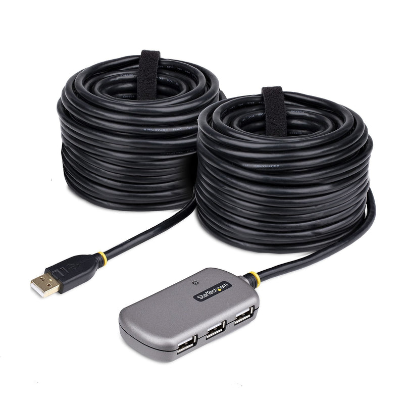 StarTech.com USB Extender Hub 24M USB 2.0 Extension Cable With 4-PORT USB Hub Active/Bus Powered USB Repeater