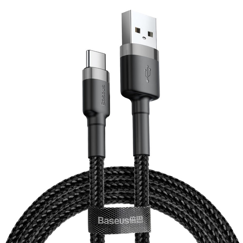 Baseus Cable Cafule CATKLF-CG1 USB 2.0 - USB Type C, 2M, Grey And Black