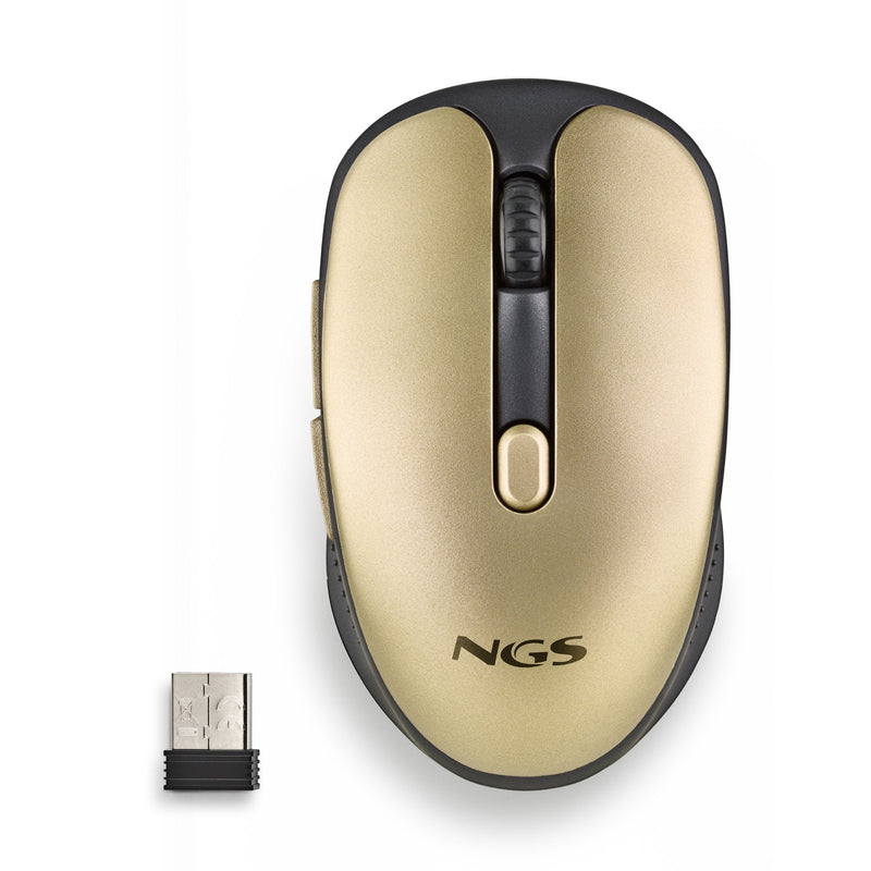Ngs Wireless Mouse Evo Rust Battery Rechargeable Up To 1600 DPI Gold