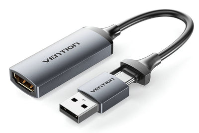 Vention Converter HDMI 4K 60HZ Acwha HDMI Female USB Male USB Type-c Male 480Mbps 10CM Black — image 1