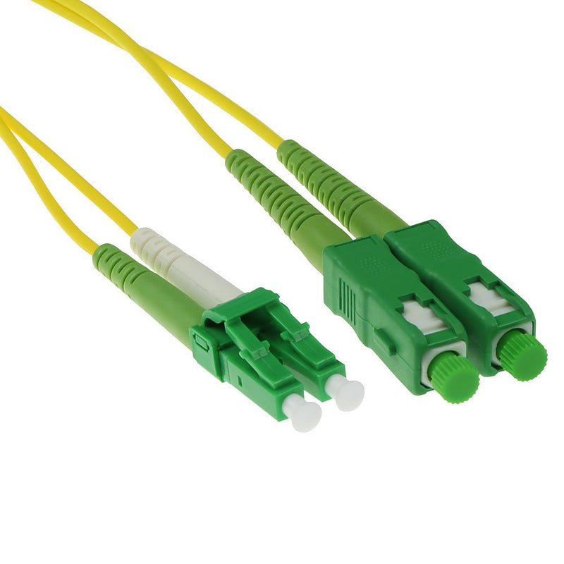 1 Meter Lszh Singlemode 9 125 OS2 Fiber Patch Cable Duplex With Lc APC8 And Sc APC8 Connectors