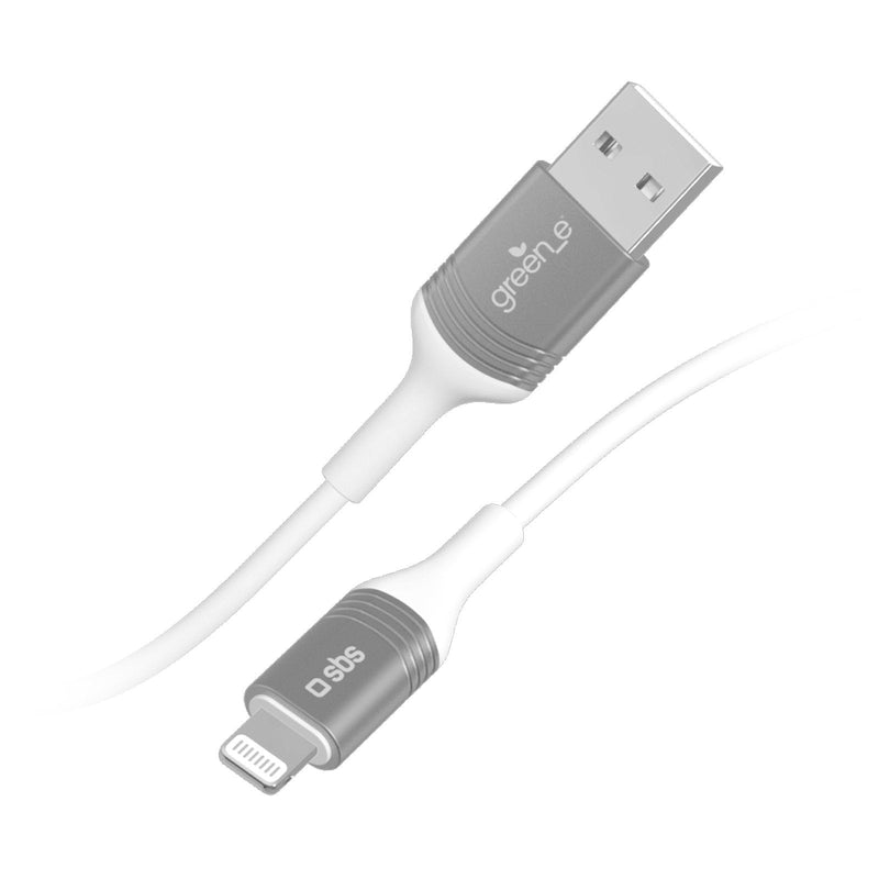 Sbs GRECABLEUSBIP589W Cable Connector Lightning 1,2M Silver White
