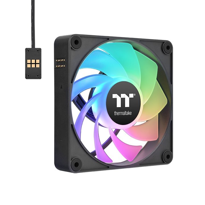 Thermaltake Fan PC CT120 Ex Reverse ARGB Sync PC Cooling Fan, Black Paquete 3 CL-F192-PL12SW-A