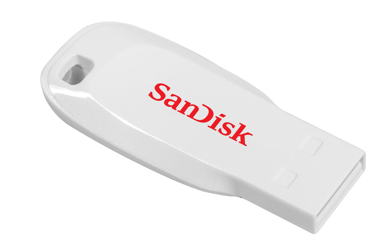SanDisk USB Flash Drive 16GB Cruzer Blade, USB 2.0,BLANCO