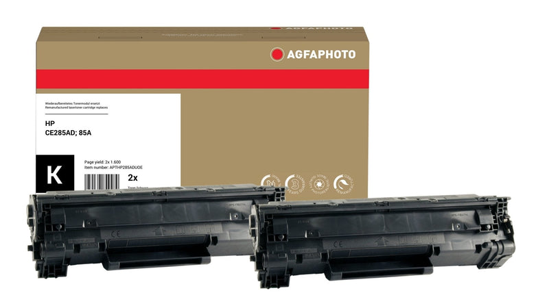 Agfaphoto APTHP285ADUOE Cartridge Toner 2 Pieces Black