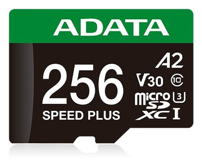 ADATA Speed Plus Microsdxc 256GB, Memory Card Uhs-i U3, Clase 10, V30, A2 UD256GUI3V30A2SP-RA1 — image 1