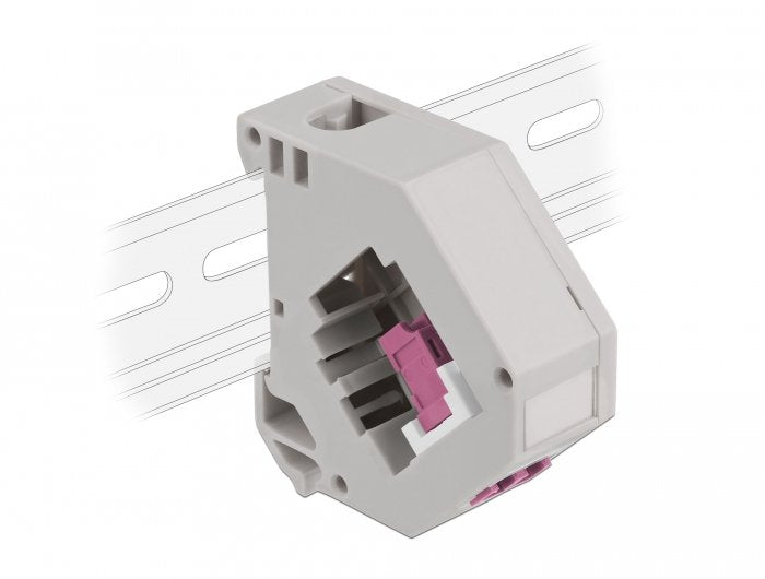 Delock Adapter Carril Din With Keystone Lc Duplex Connector Female a Lc Duplex Connector Female Violet