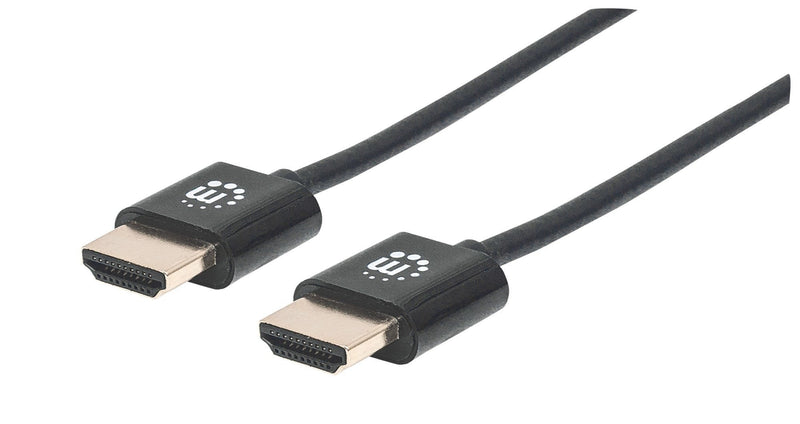 Manhattan HDMI Cable Super Slim High Speed With ETHERNET1 M. Black