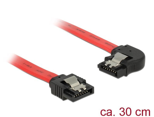 Delock 83963 Cable SATA 0,3M SATA 7-PIN Black Red — image 1