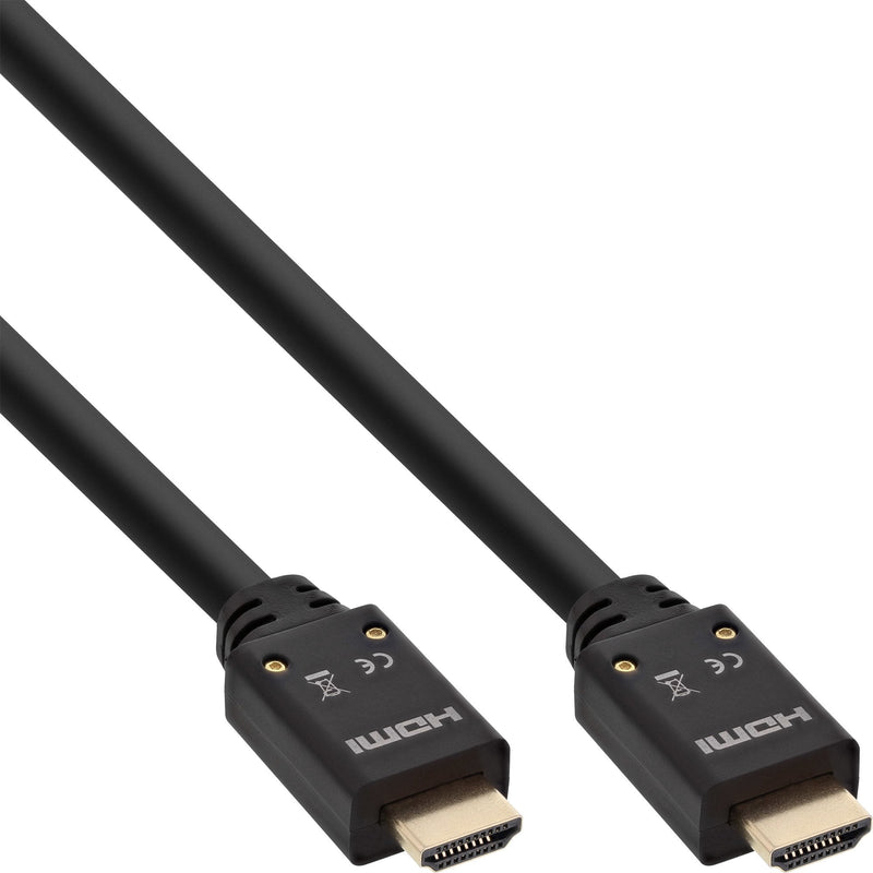 Inline HDMI Cable Activo With Ethernet, 4K2K, M/M, Black Contactos Dorados, 20M