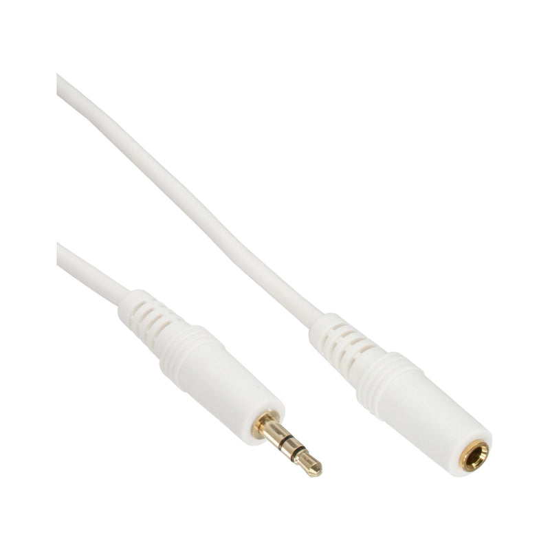 Inline Cable Audio 3.5MM Stereo Male a Female White/Gold 10M
