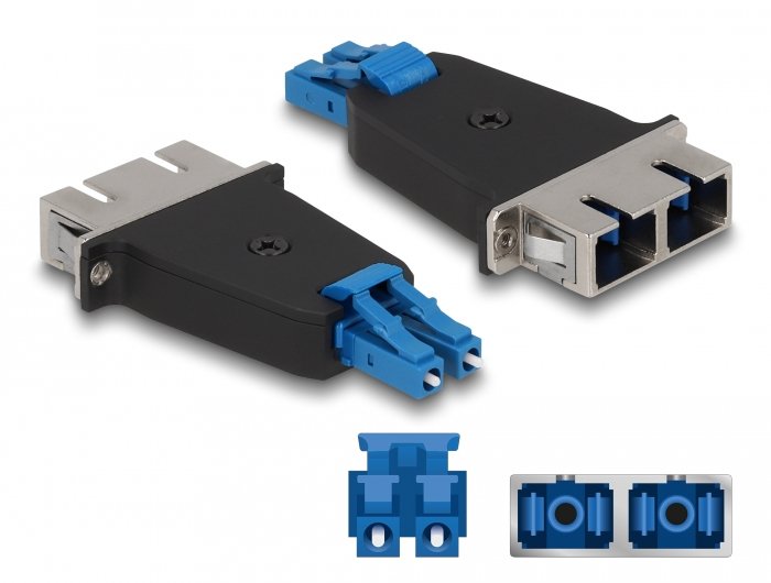 Lwl Hybrid Empalme Lc Duplex Connector Male a Sc Duplex Connector Female Blue