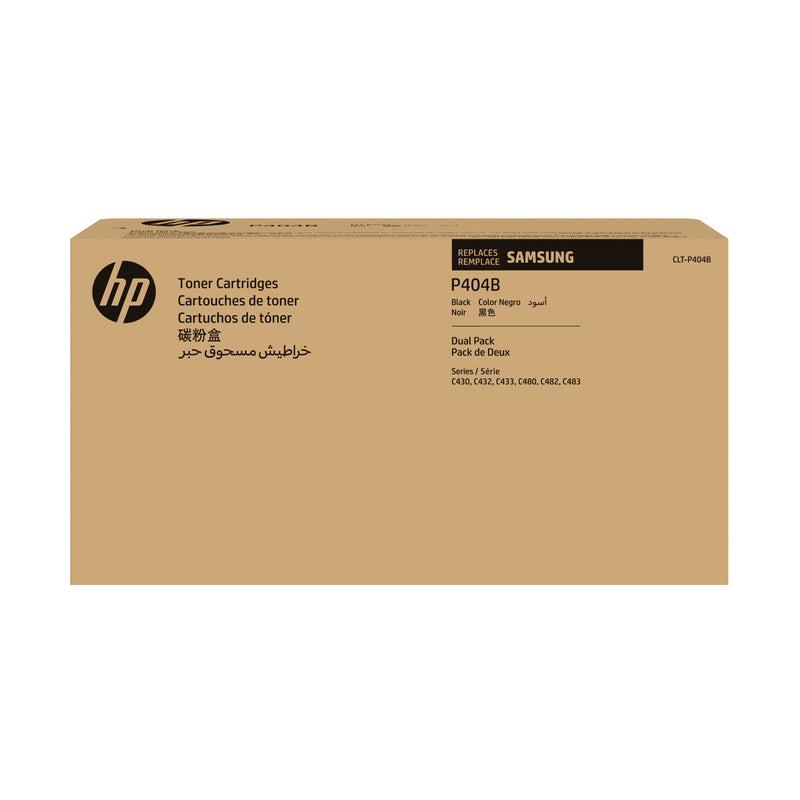 HP Samsung CLT-P404B 2-PACK Black Toner Cartridges Samsung CLT-P404B 2-PACK Black Toner Cartridges