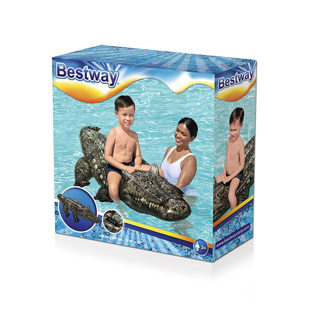 Bestway Inflatable Pool Figure Bestway Crocodile 193 X 94 Cm 78 X 184 X 38 Cm