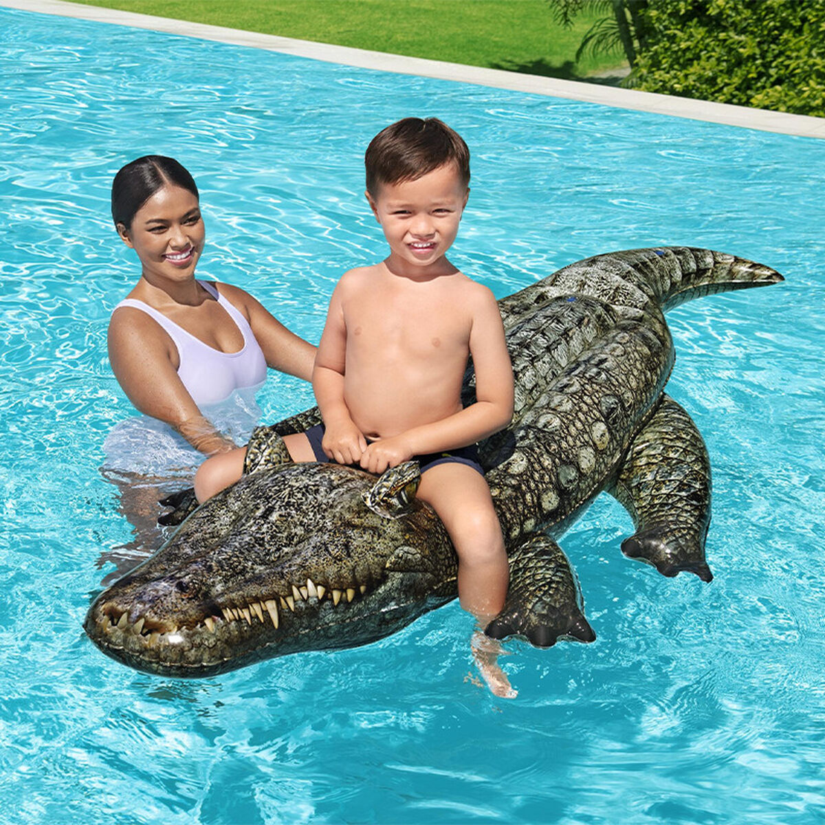 Bestway Inflatable Pool Figure Bestway Crocodile 193 X 94 Cm 78 X 184 X 38 Cm