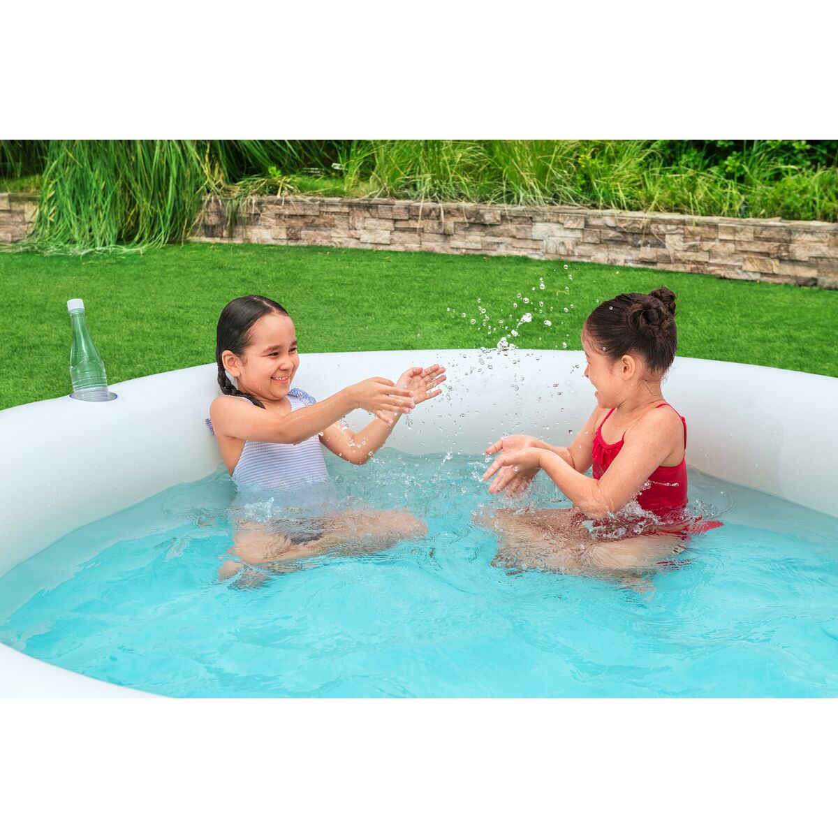 Bestway Inflatable Paddling Pool For Children Bestway Rainbow 206 X 206 X 51 Cm