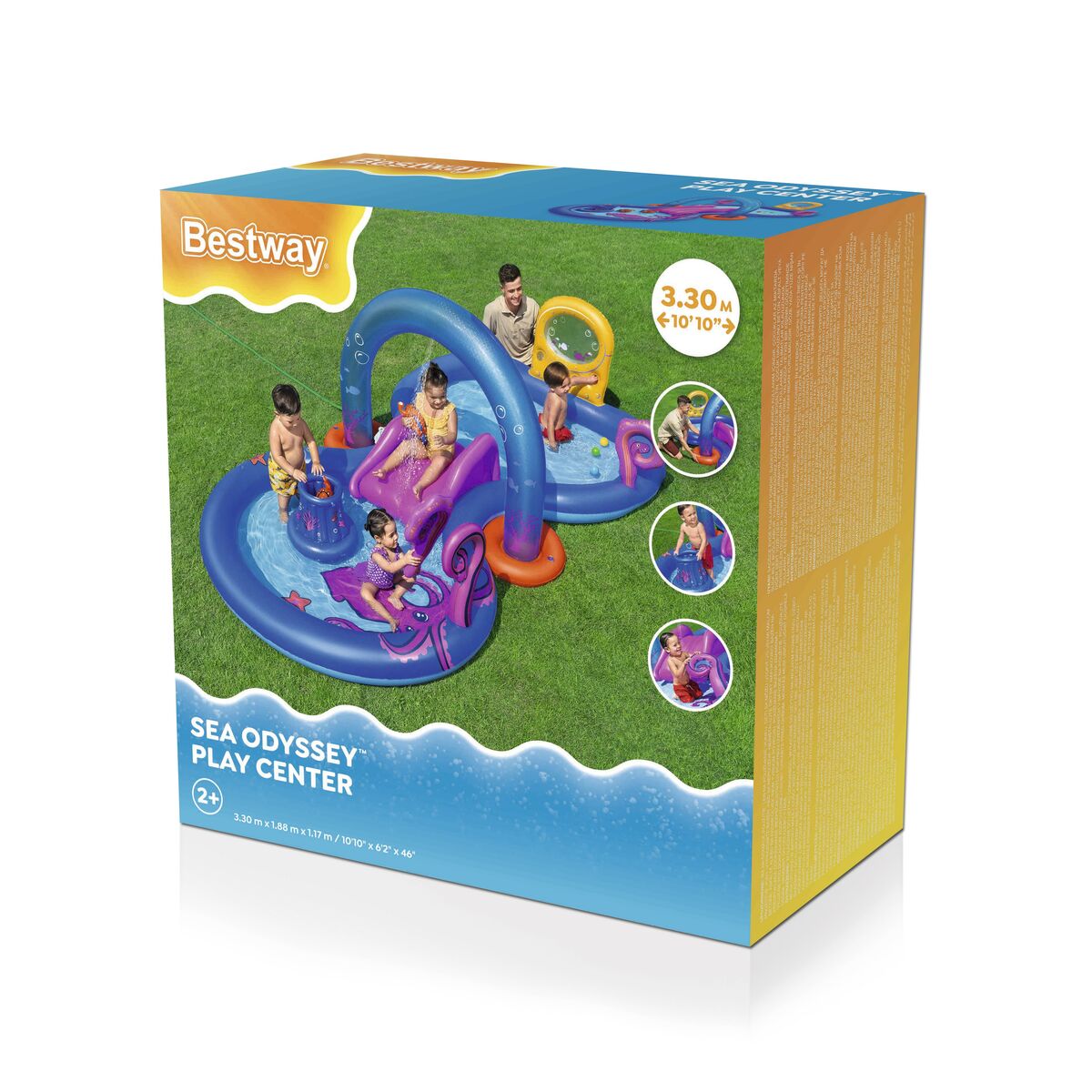 Bestway Inflatable Pool Adventure Play Park 330X188X117 Cm +2 Years Garden 53167