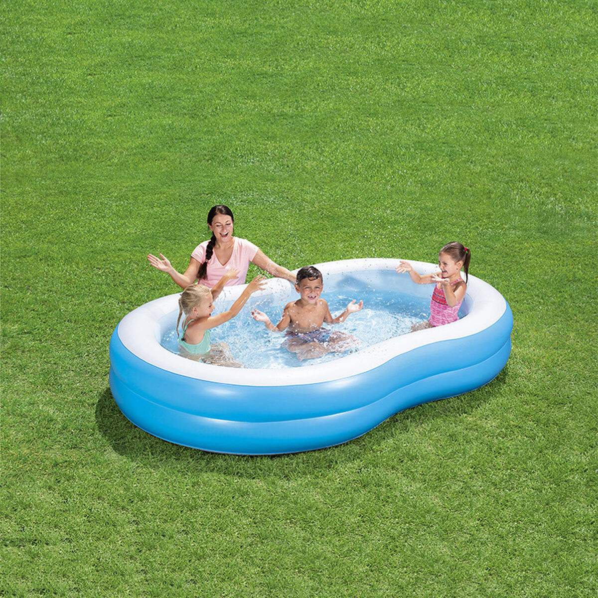 Bestway Inflatable Paddling Pool For Children Bestway Multicolour 262 X 157 X 46 Cm