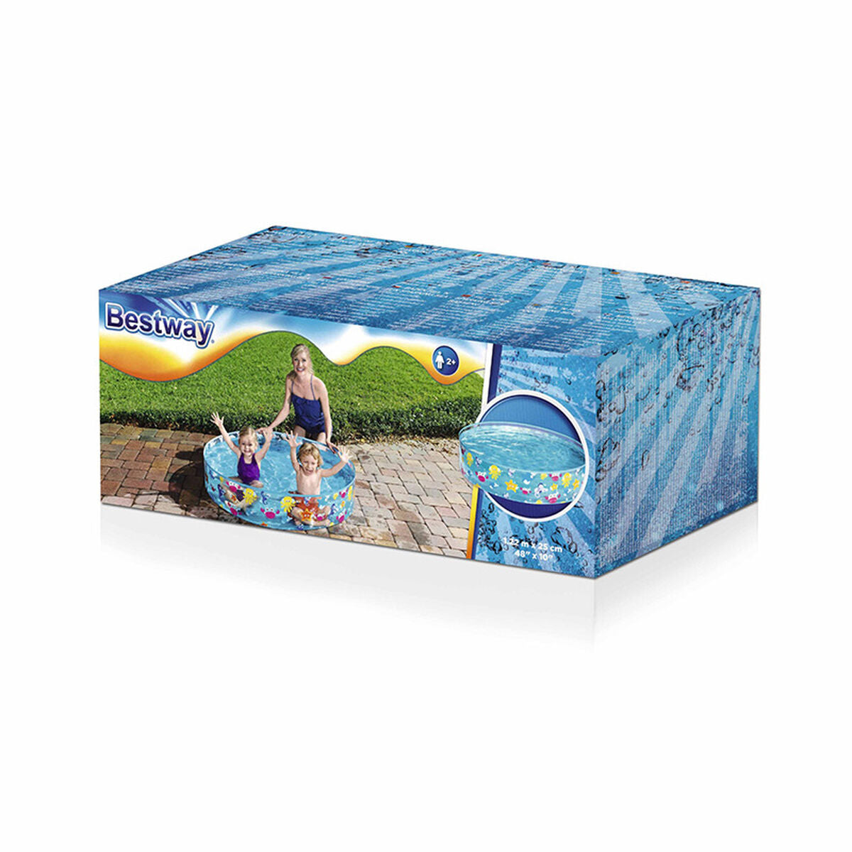 Bestway Inflatable Paddling Pool For Children Bestway 25 X 121 X 121 Cm 122 X 122 X 25 Cm