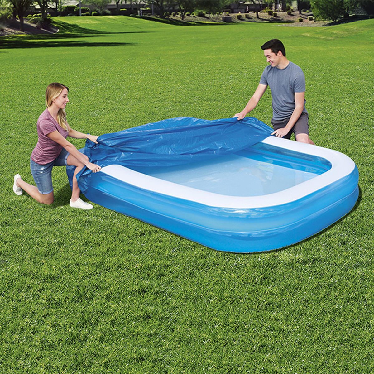 Bestway Swimming Pool Cover Bestway Blue 295 X 220 Cm (1 Unit)