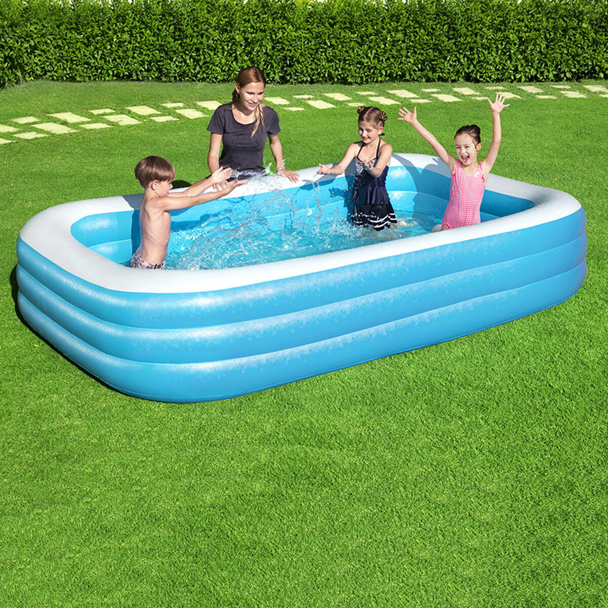 Bestway Inflatable Paddling Pool For Children Bestway Multicolour 305 X 183 X 56 Cm