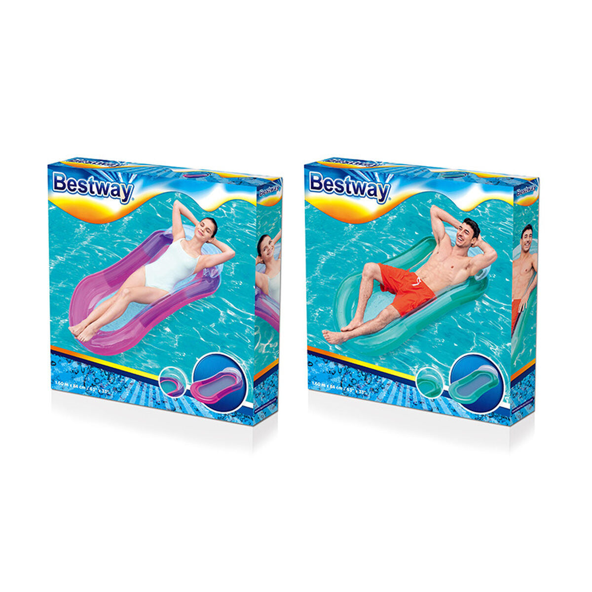 Bestway Inflatable Pool Chair Bestway Aqua 160 X 84 Cm 74 X 153 X 28 Cm