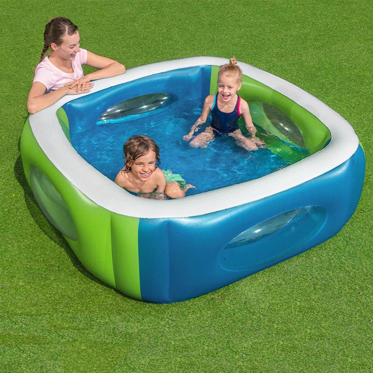 Bestway Inflatable Paddling Pool For Children Bestway 168 X 168 X 56 Cm