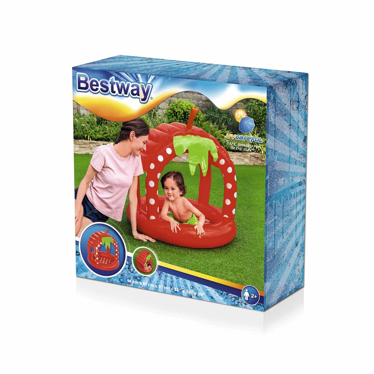 Bestway Inflatable Paddling Pool For Children Bestway Strawberry 91 X 91 X 91