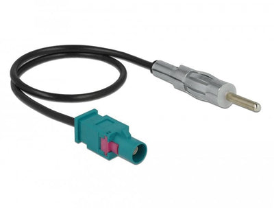 Delock 85720 Antenna Cable Fakra Z Plug Din Plug RG-174 32CM Black — image 1