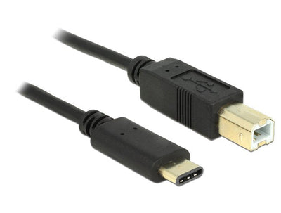 Delock USB Cable Type-c 2.0 Male USB 2.0 Typ-b Male 2,0M Black — image 1
