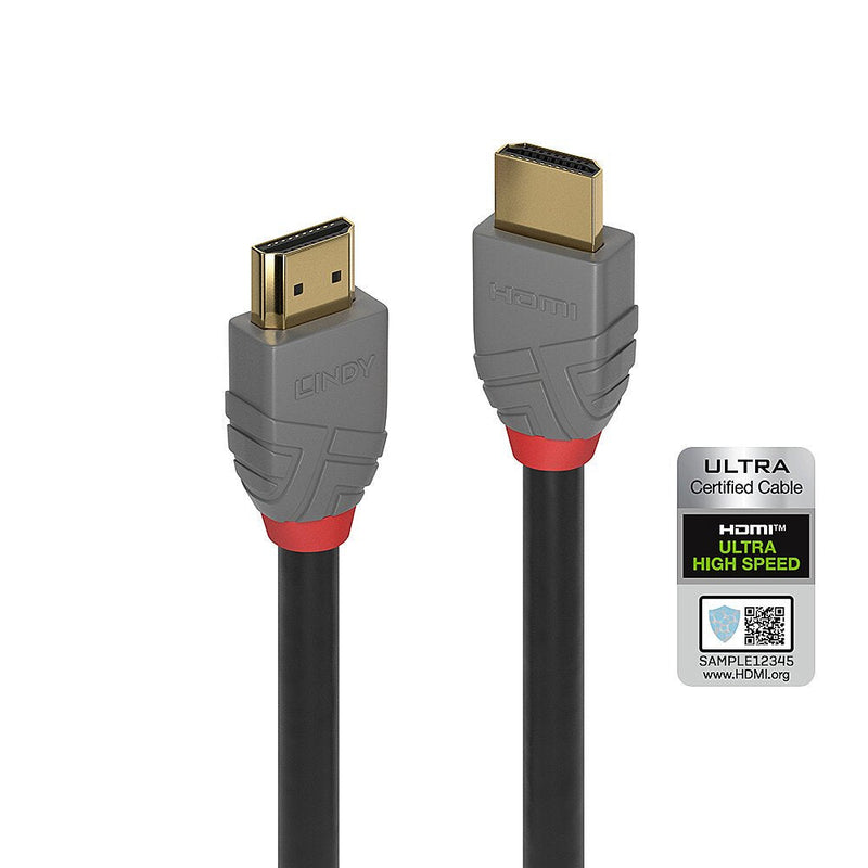 Lindy HDMI Cable Ultra High Speed 0,5M, Line Anthra
