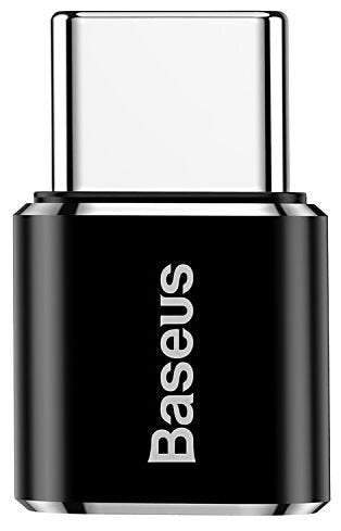 Baseus Adapter USB-C Male a Microusb Female 2.4A, Black